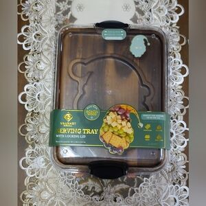 Irving Tray with Locking Lid - Brown